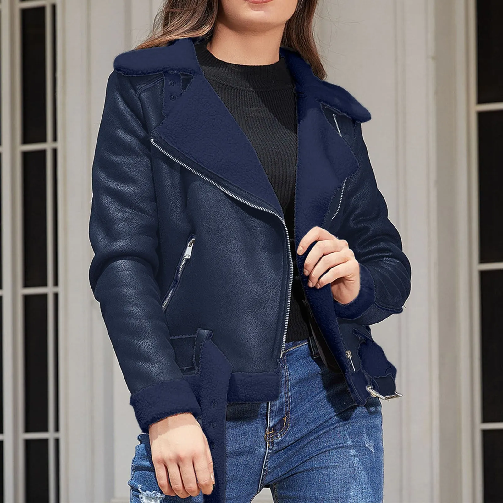 Faux Suede Winter Jacket