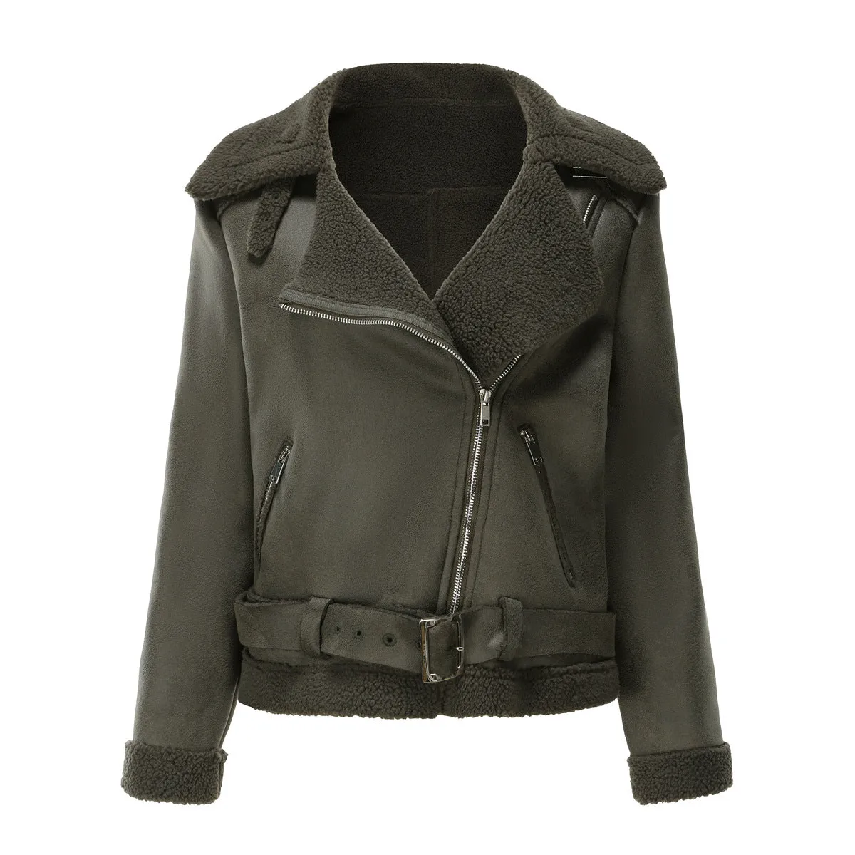 Faux Suede Winter Jacket