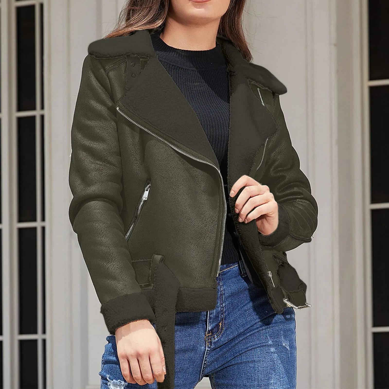 Faux Suede Winter Jacket
