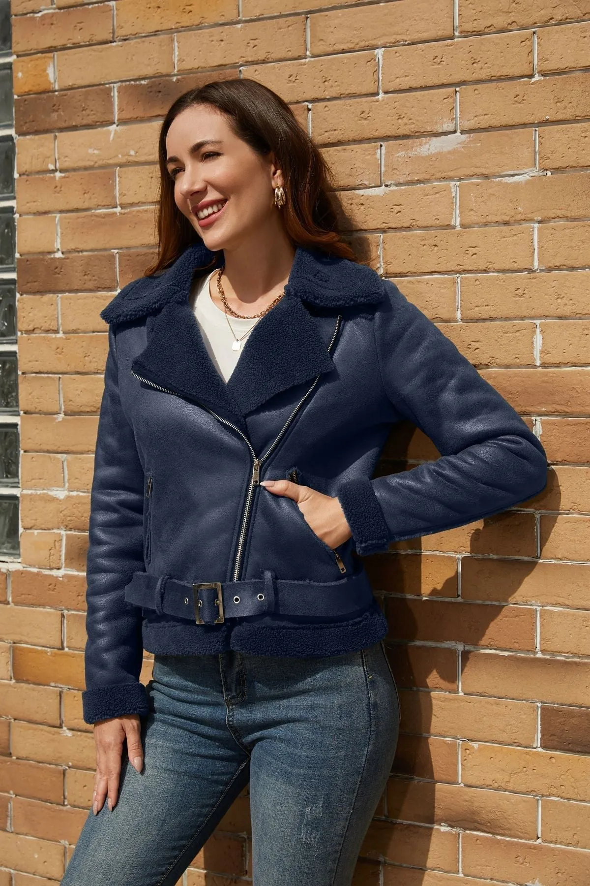 Faux Suede Winter Jacket