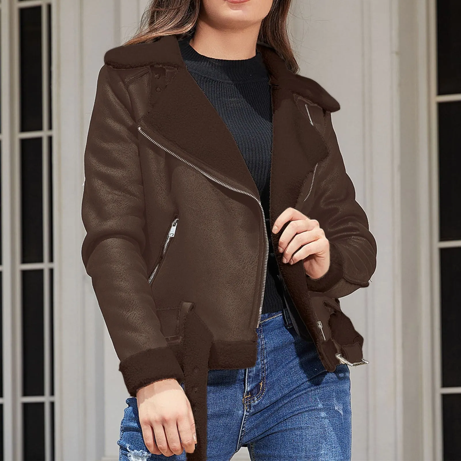 Faux Suede Winter Jacket