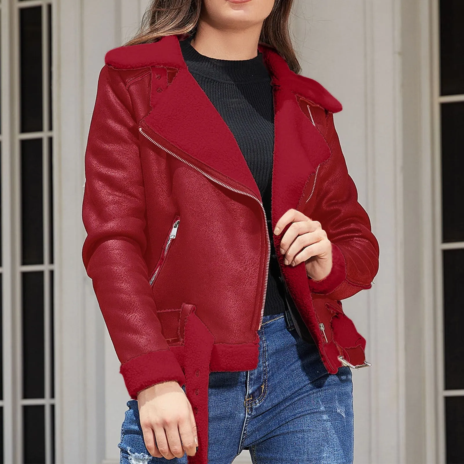 Faux Suede Winter Jacket