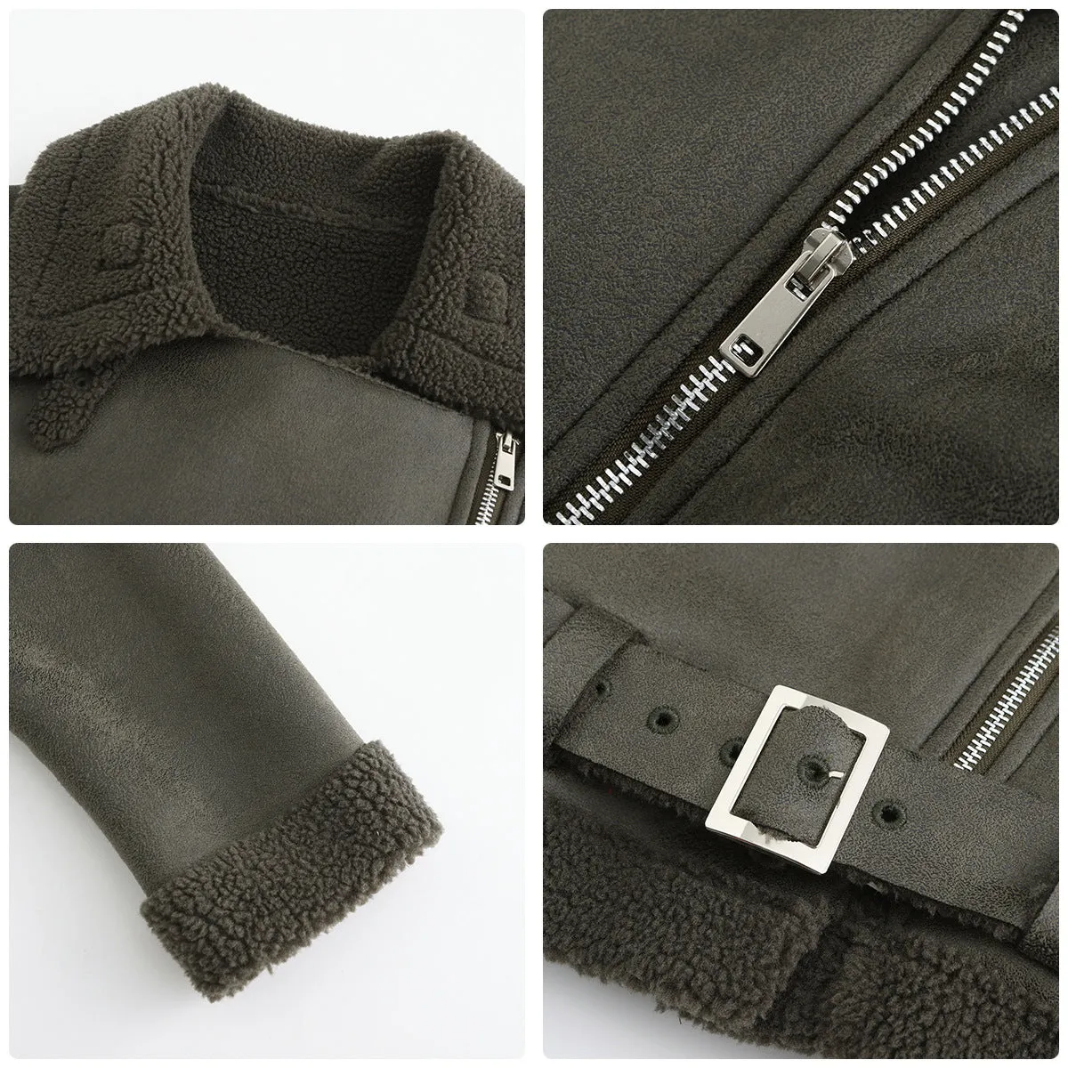 Faux Suede Winter Jacket