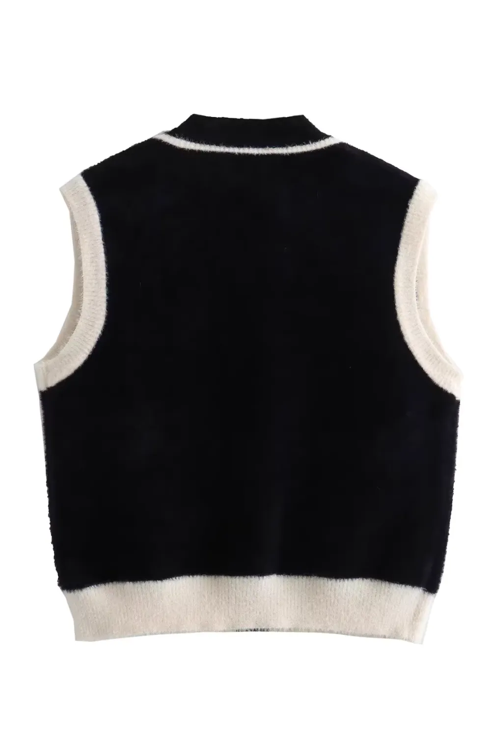 'Fiona' Round-Neck Sleeveless Knitted Vest (2 Colors)