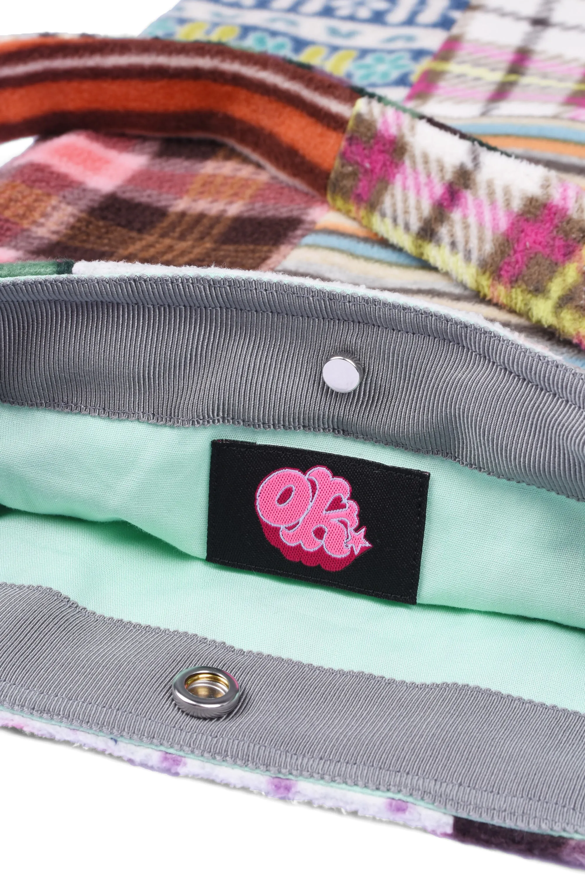 fleece patched tote bag C