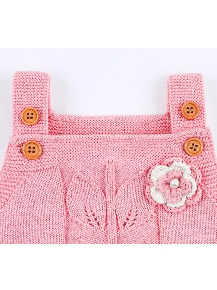 Flower Leaf Crochet Onesie Baby Knit Bodysuit crochet romper