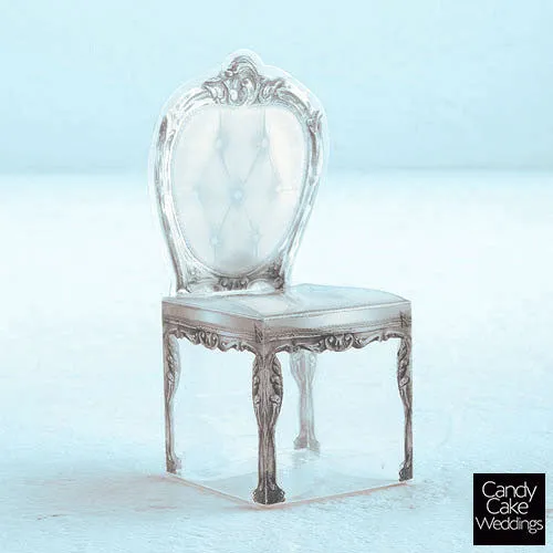 Gold or Silver Chair Wedding Party Favor Boxes (Pack of 10)