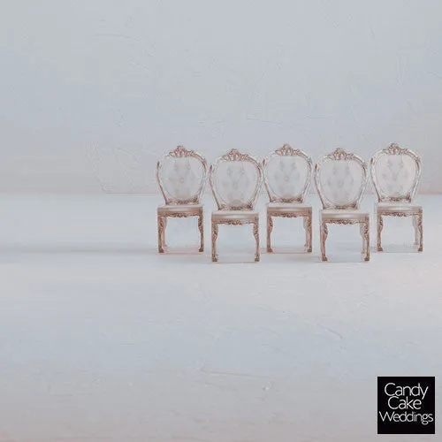 Gold or Silver Chair Wedding Party Favor Boxes (Pack of 10)