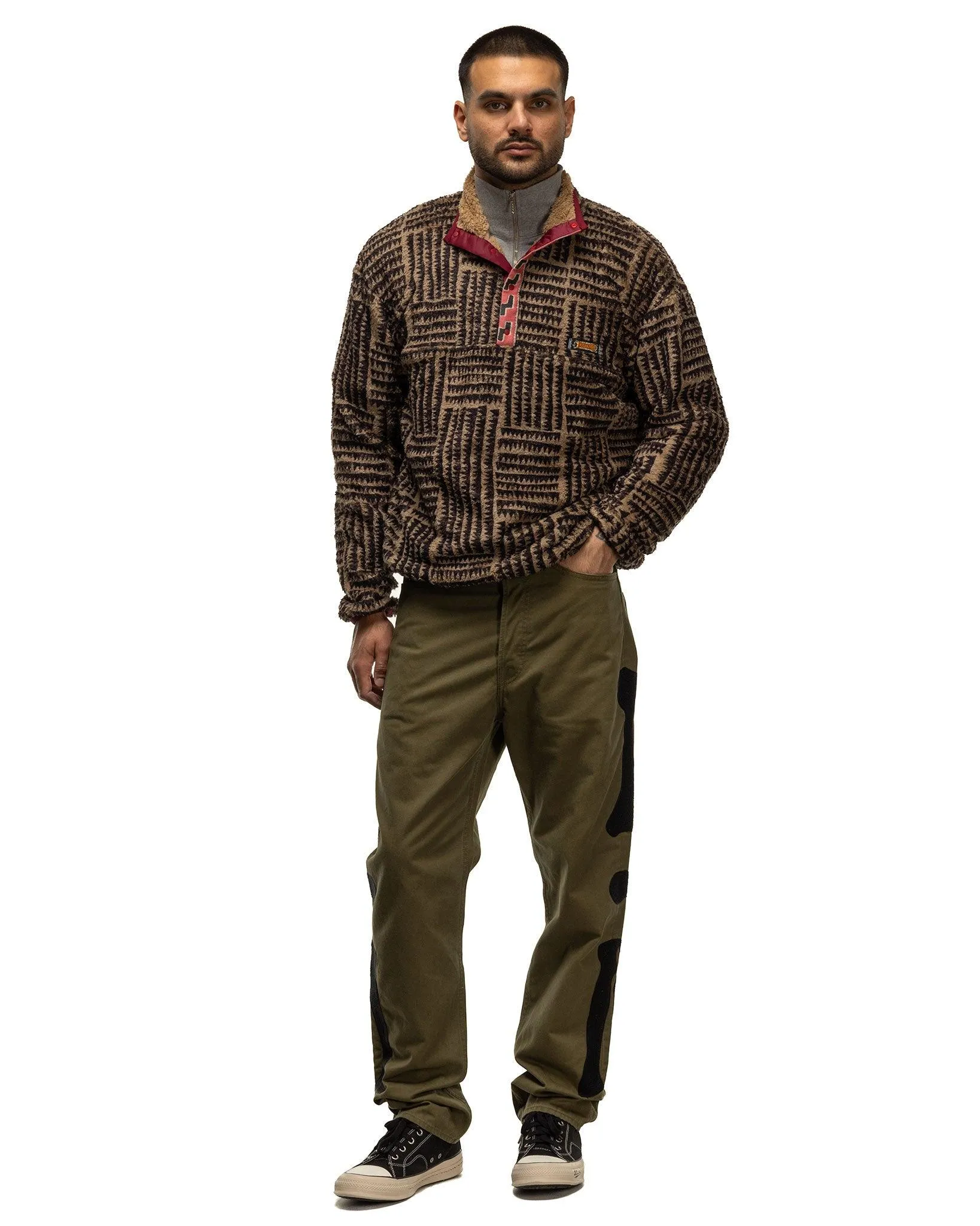 HACKSAW-BLOCK Fleece Pullover Beige