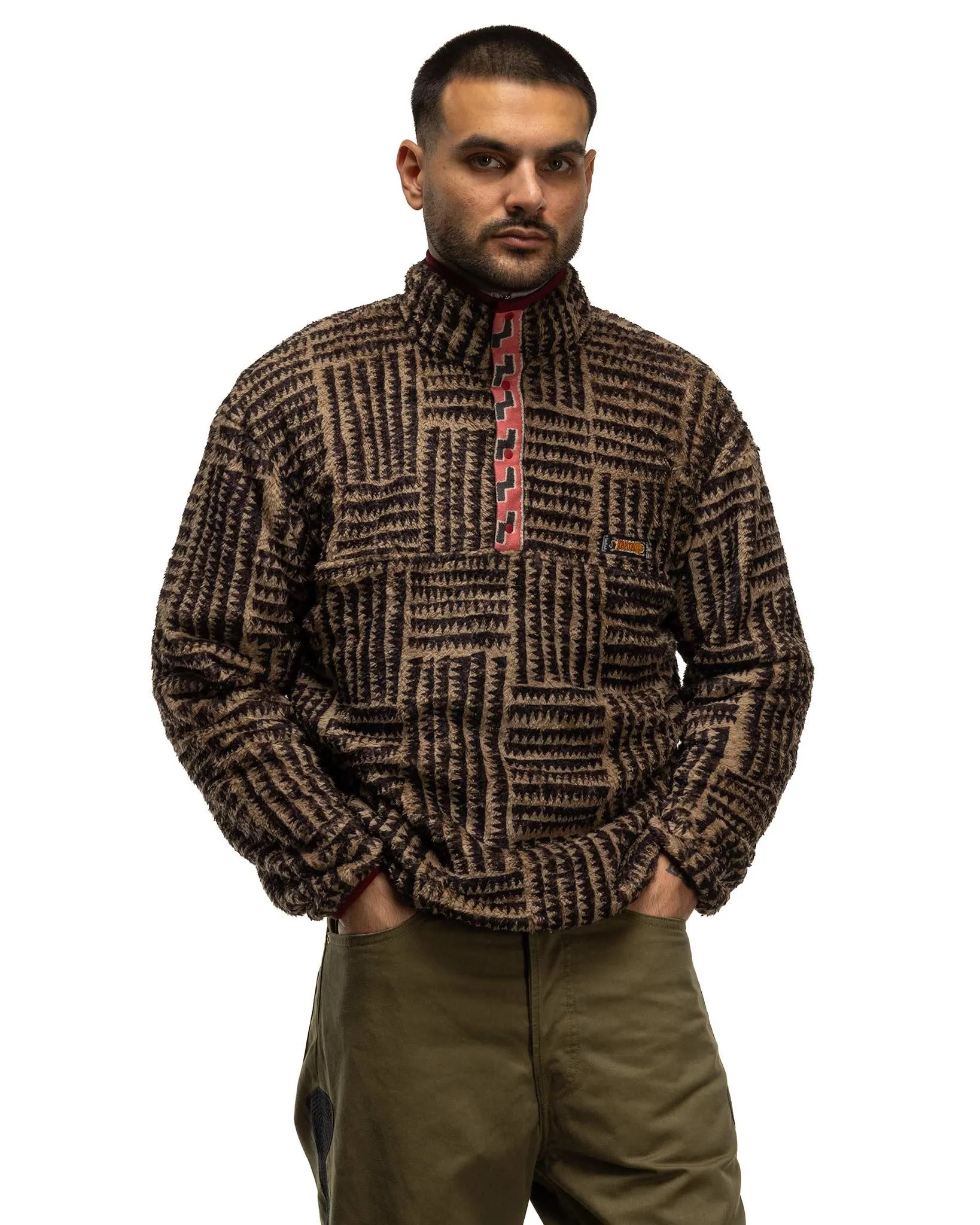 HACKSAW-BLOCK Fleece Pullover Beige
