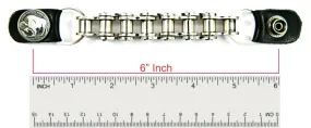 Highway Leather Vest Extender Biker MC Chain Snap on 6" - VEST (BUFFALO HEAD HD)