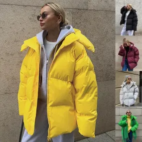 Hooded Puffer Jacket – Winter Warm Casual Cotton Jacket