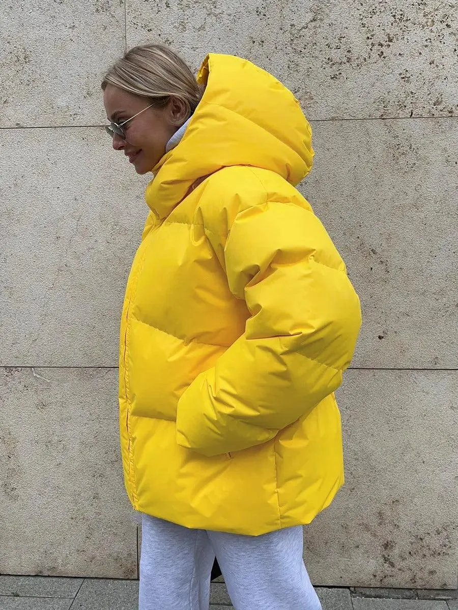 Hooded Puffer Jacket – Winter Warm Casual Cotton Jacket