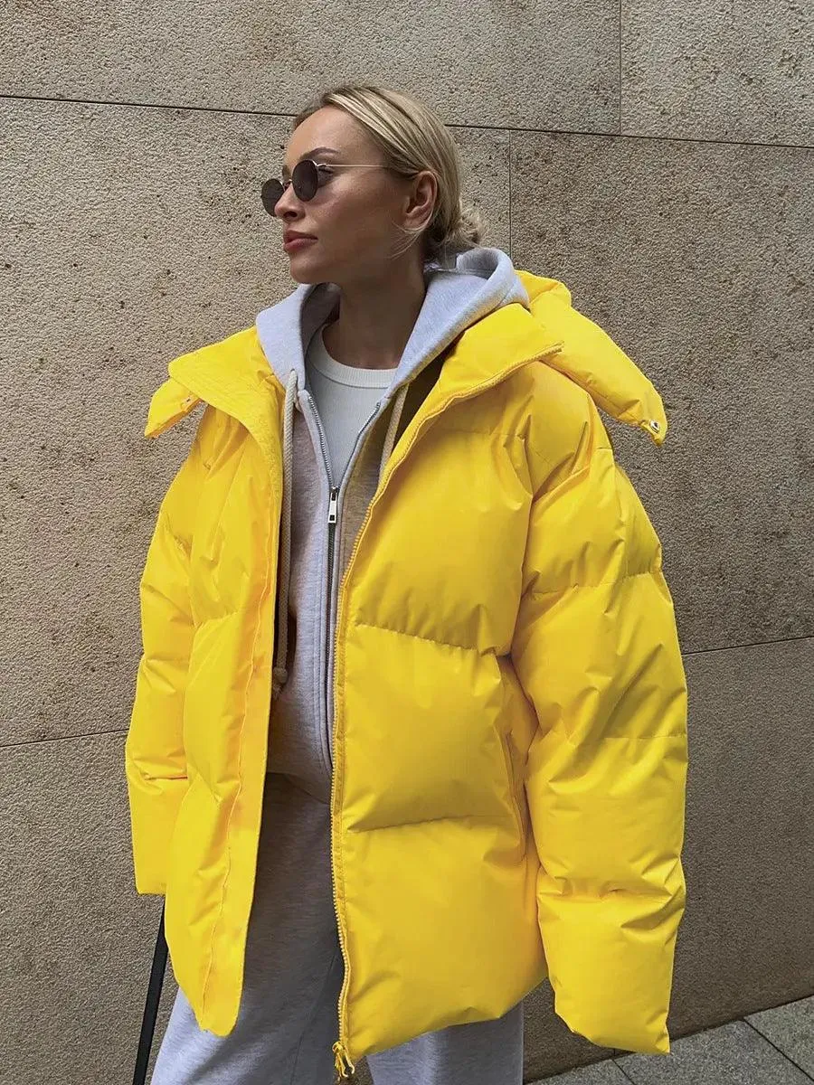 Hooded Puffer Jacket – Winter Warm Casual Cotton Jacket