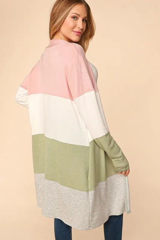 How It Feels Cardigan - Sage/Blush