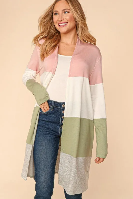 How It Feels Cardigan - Sage/Blush