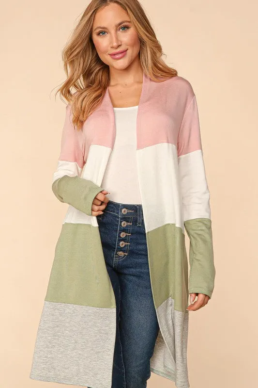 How It Feels Cardigan - Sage/Blush