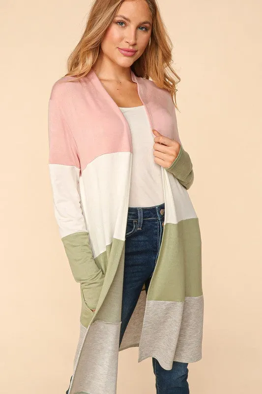 How It Feels Cardigan - Sage/Blush