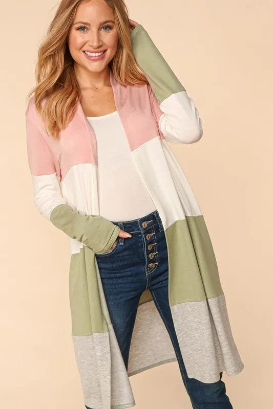 How It Feels Cardigan - Sage/Blush