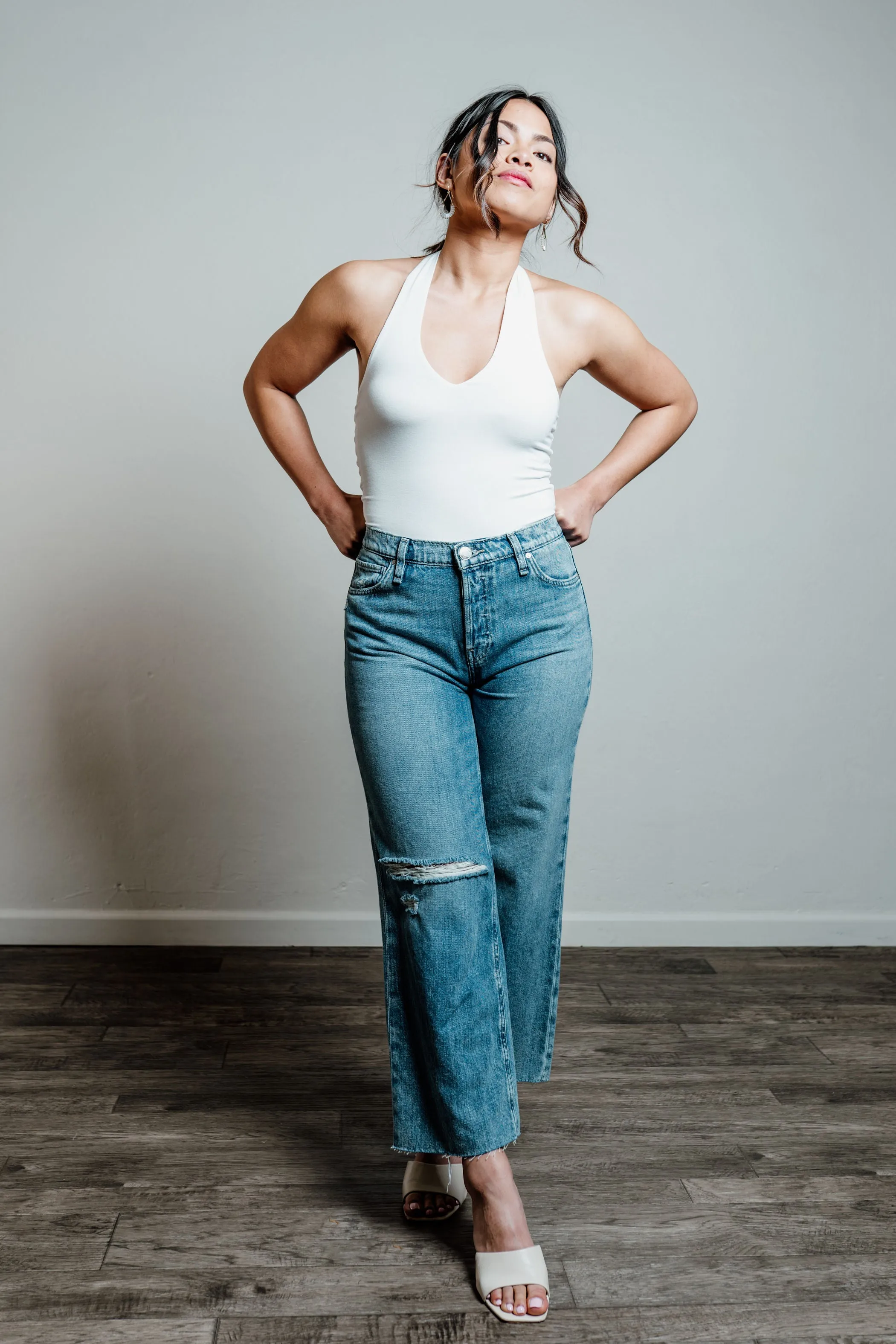 Hudson Knee Rip Wide Leg Pant