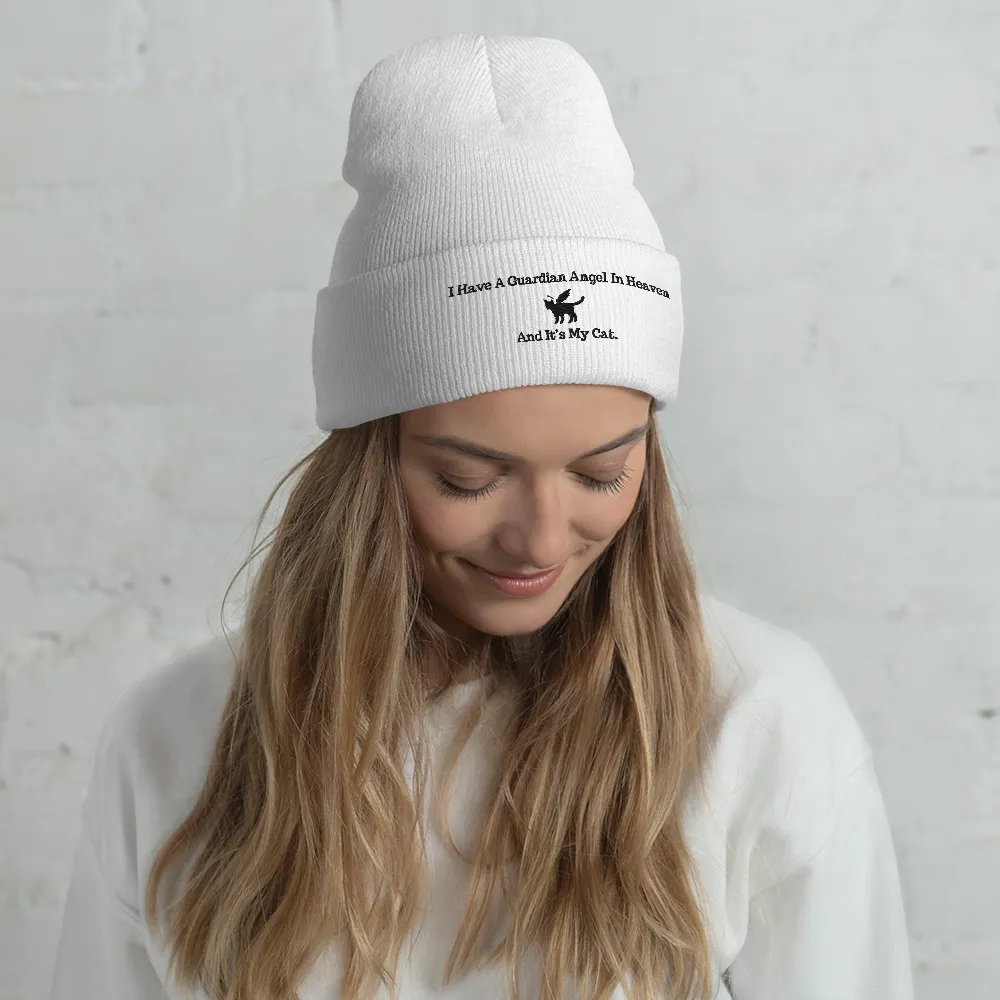 I Have A Guardian In Heaven "CAT"  Cuffed Beanie