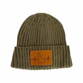Idaho Beanie | Ribbed Cuff | Olive