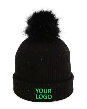 Imperial The Montage Pom Cuffed Custom Beanies, Black