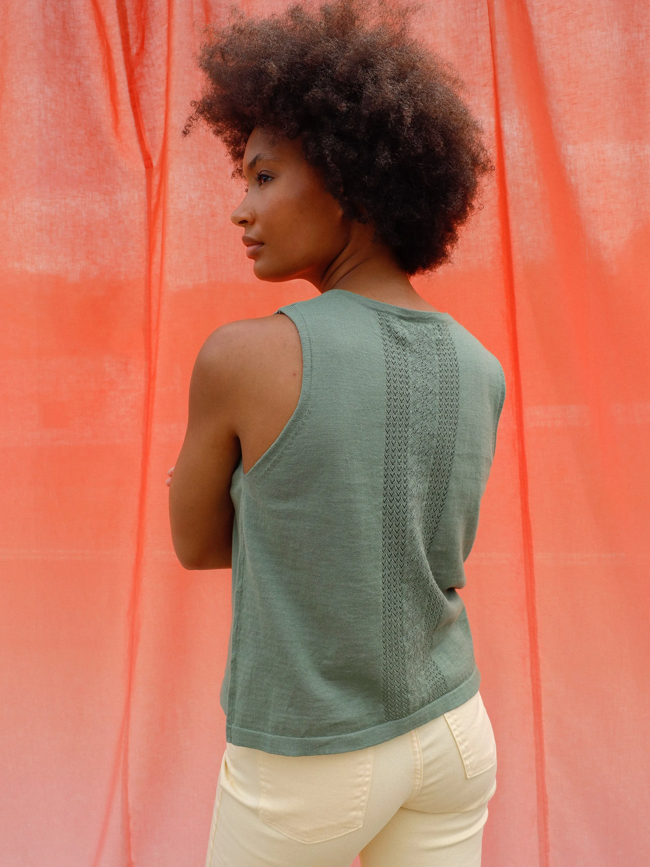 Indi & Cold Knitted Vest / Basilico