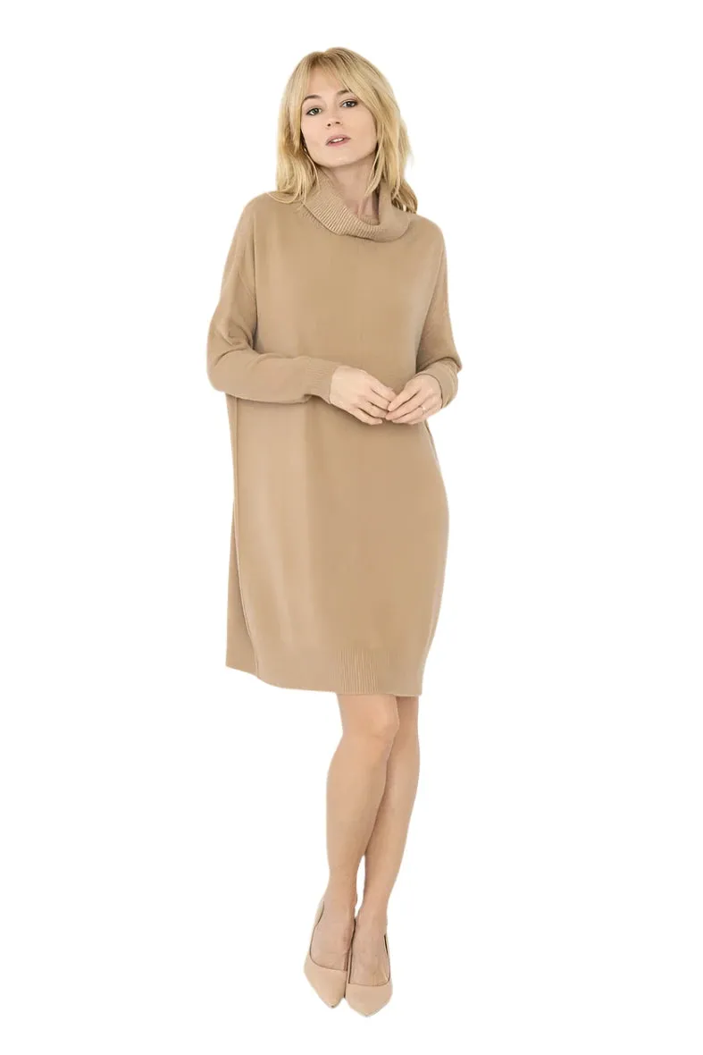 Italian Sweater Dress With Turtleneck One Size