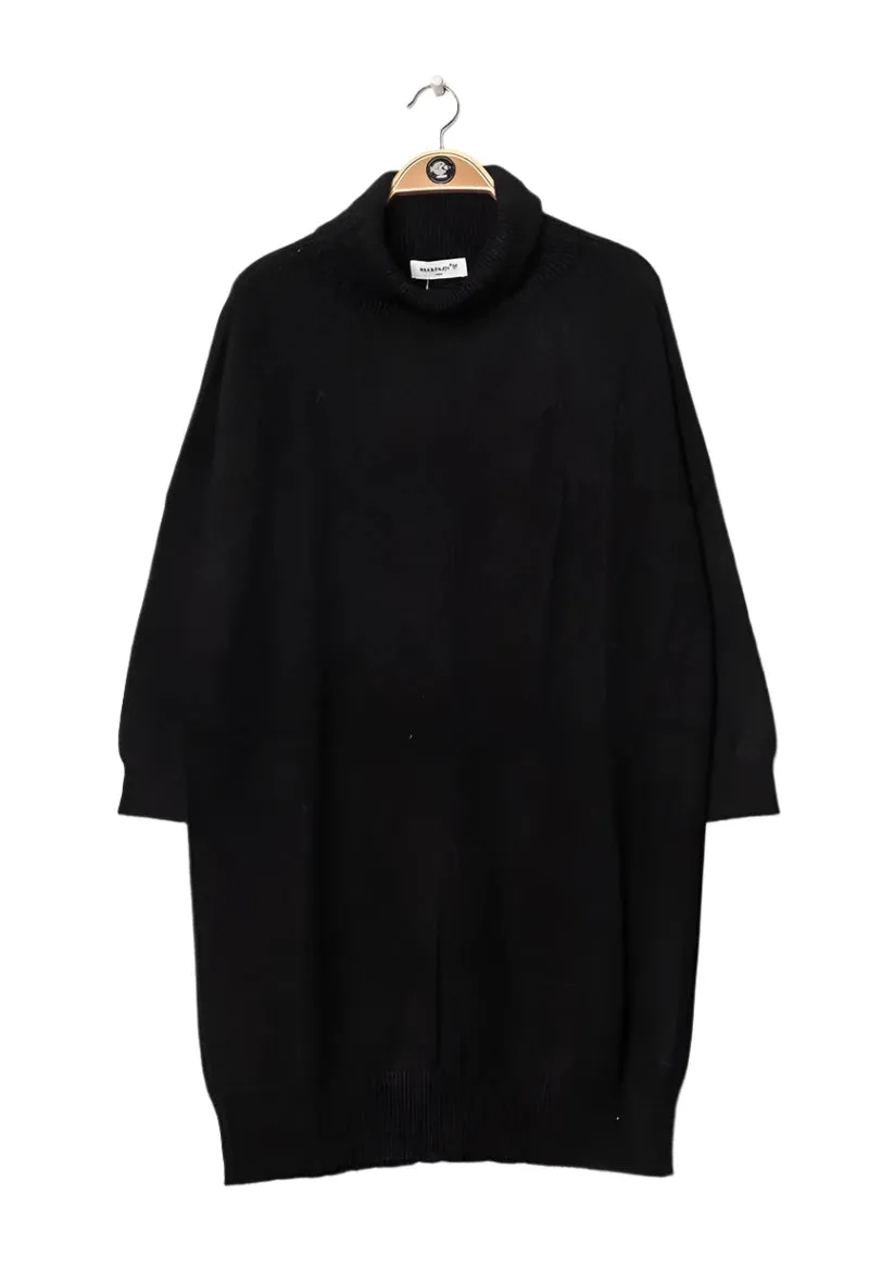 Italian Sweater Dress With Turtleneck One Size