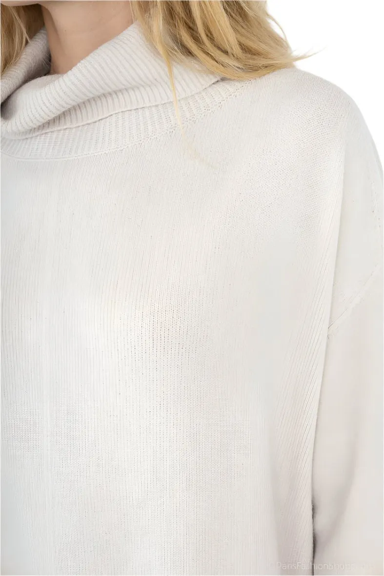 Italian Sweater Dress With Turtleneck One Size