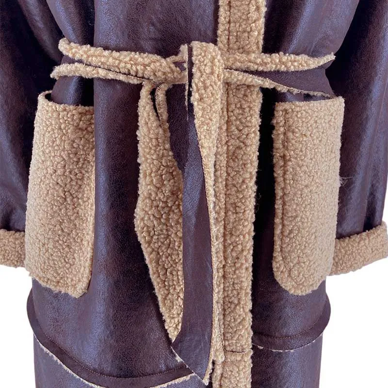 J By J 13067 Teddy Coat Brown