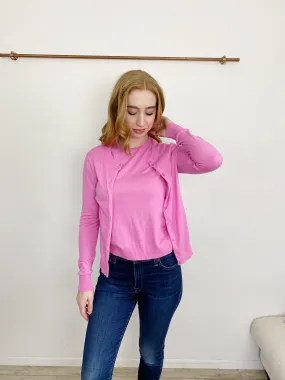 J. CREW Caryn Cardigan in Pink Size Small