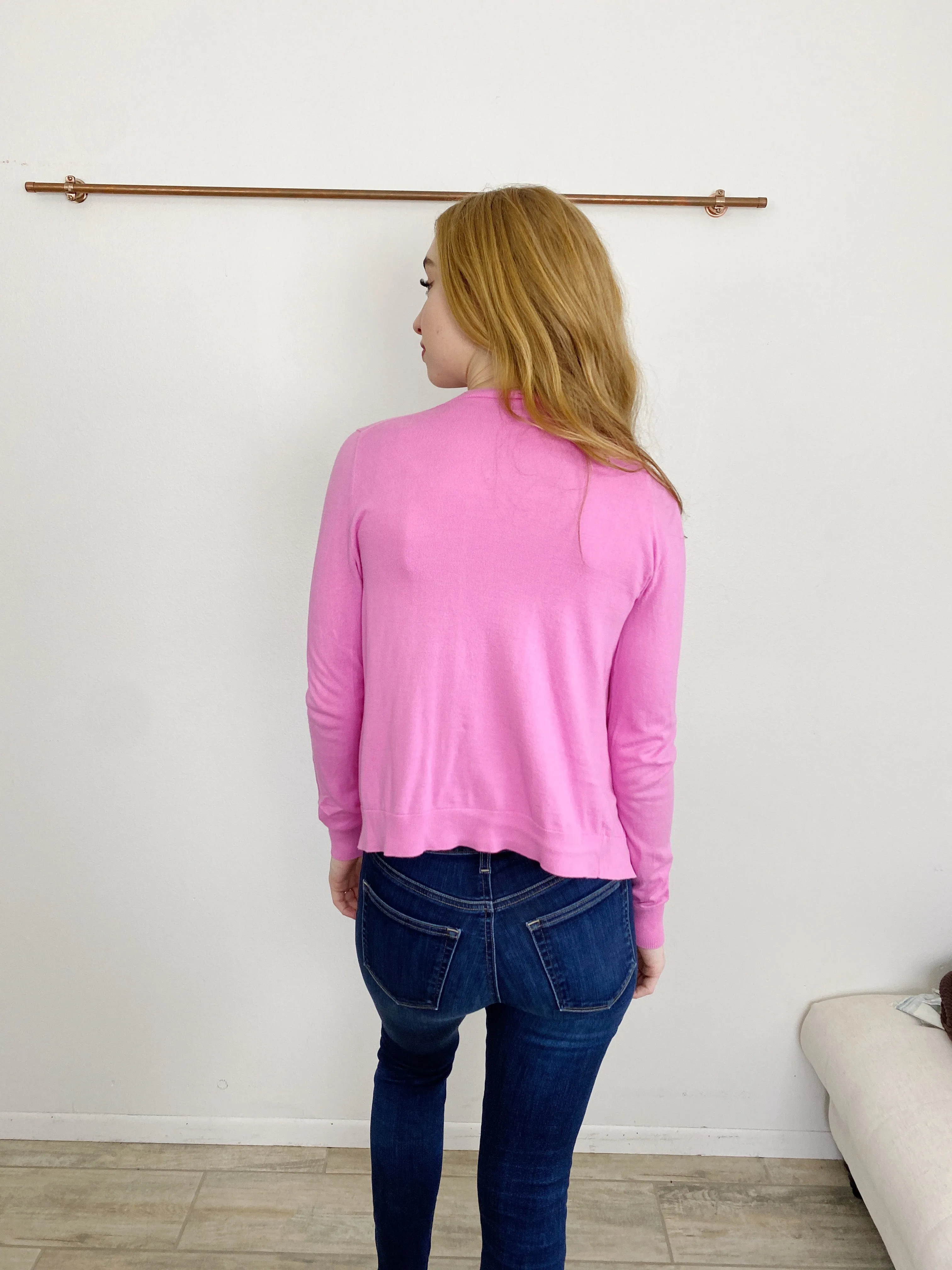 J. CREW Caryn Cardigan in Pink Size Small