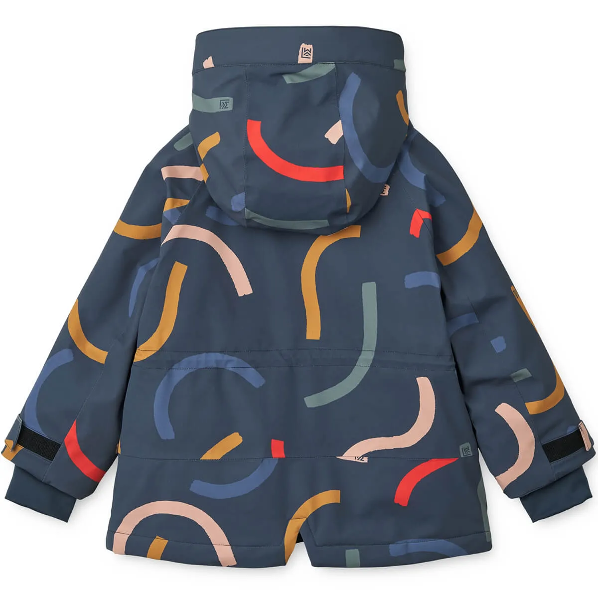Kalle Snow Jacket in Graphic Swirls / Classic Navy by Liewood