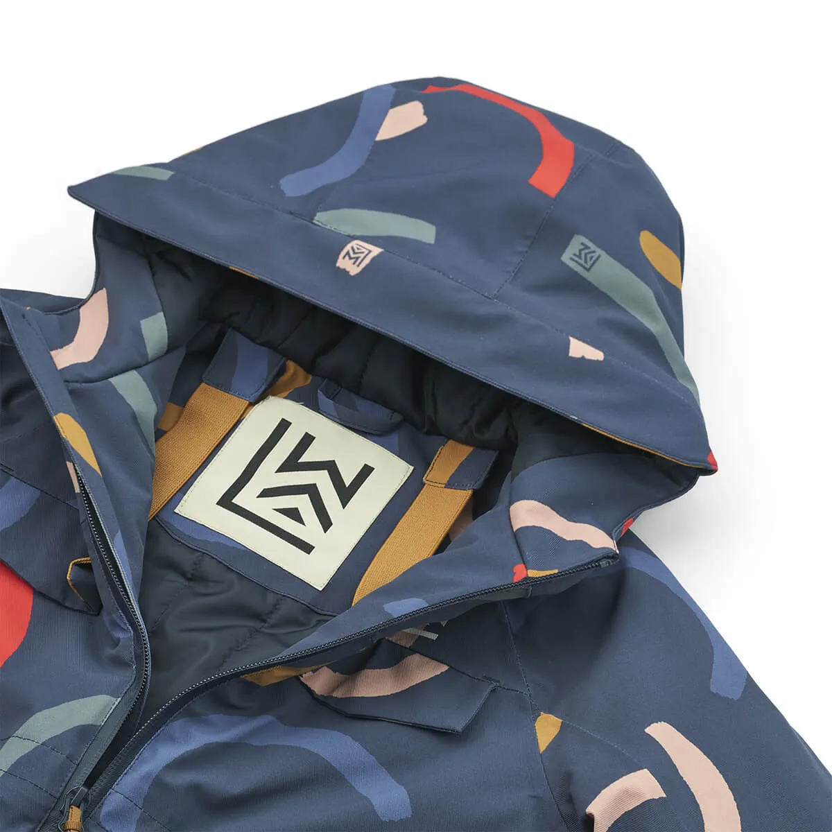 Kalle Snow Jacket in Graphic Swirls / Classic Navy by Liewood
