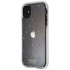 Kate Spade Defensive Hardshell Case for iPhone 11 - Clear/White/Pin Dot Gems