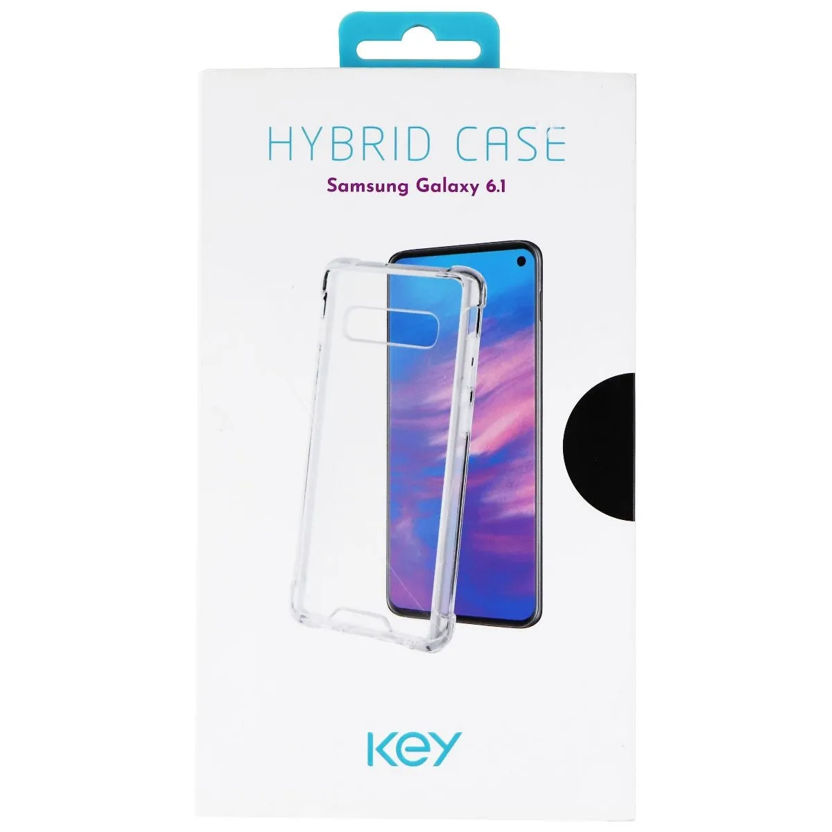 Key Hybrid Hard Case for Samsung Galaxy S10 Smartphones - Clear