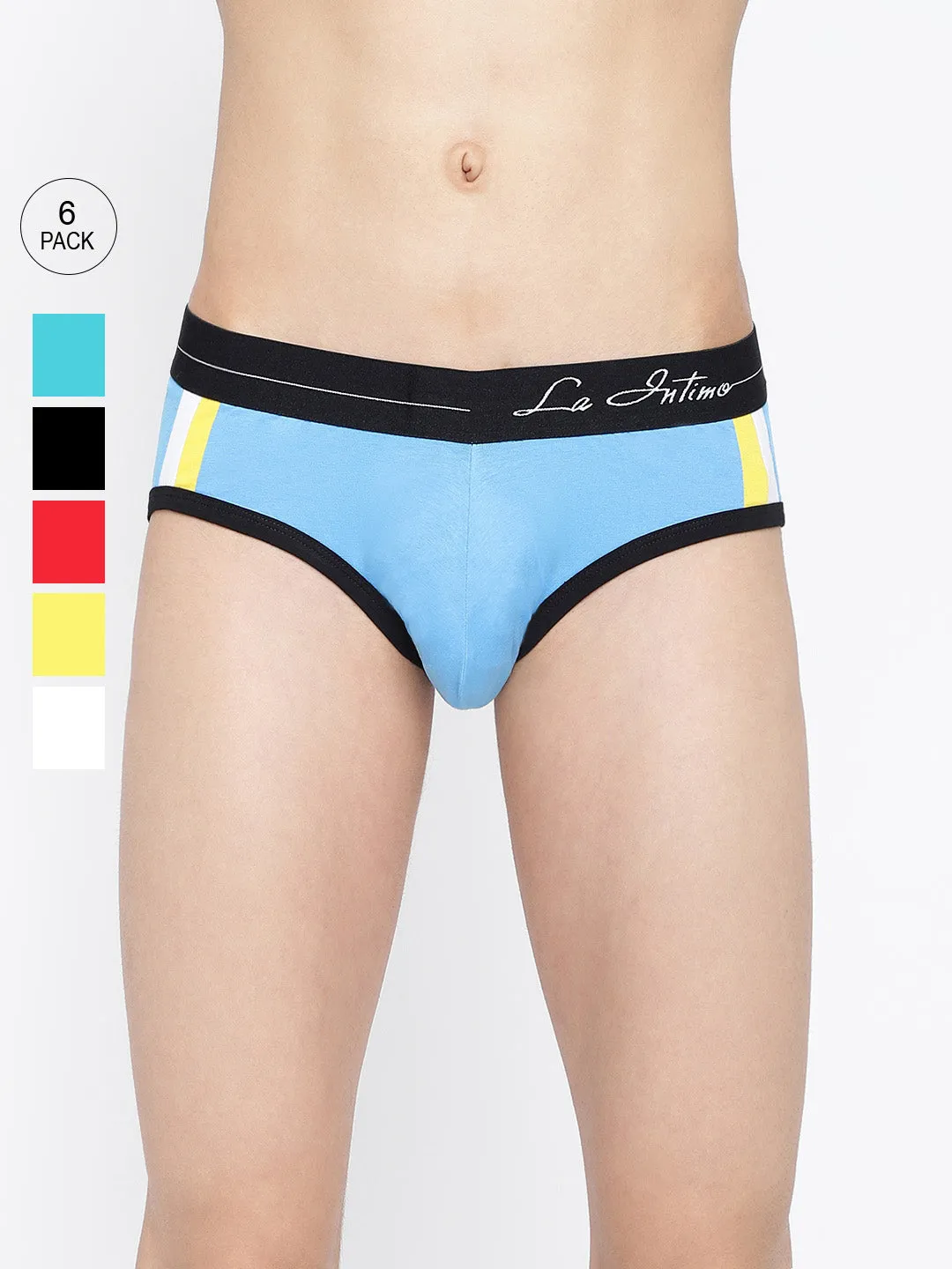 La Intimo Double Stripe Classic Brief (Pack of 6)