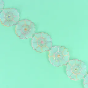 Lace Trim - Cotton Pastel Ombre Flower