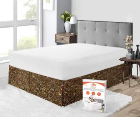 LEOPARD PRINT PLEATED BED SKIRT