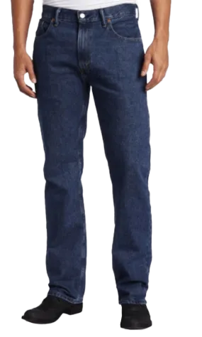 Levi's Men´s 505 Regular Fit Straight Leg Mid Rise Dark Stonewash Jeans