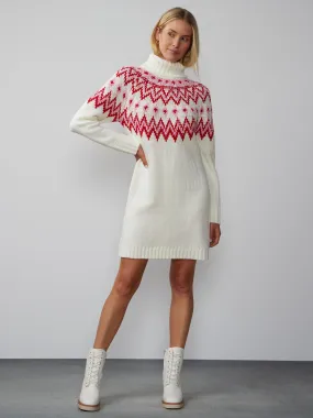 Long Sleeve Fairisle Sweater Dress