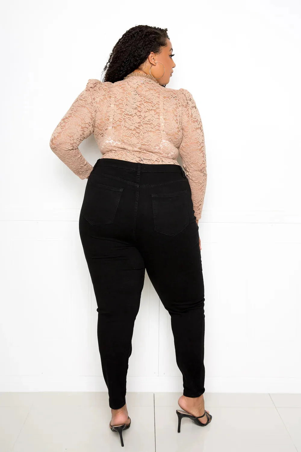 LONG SLEEVE LACE BODYSUIT