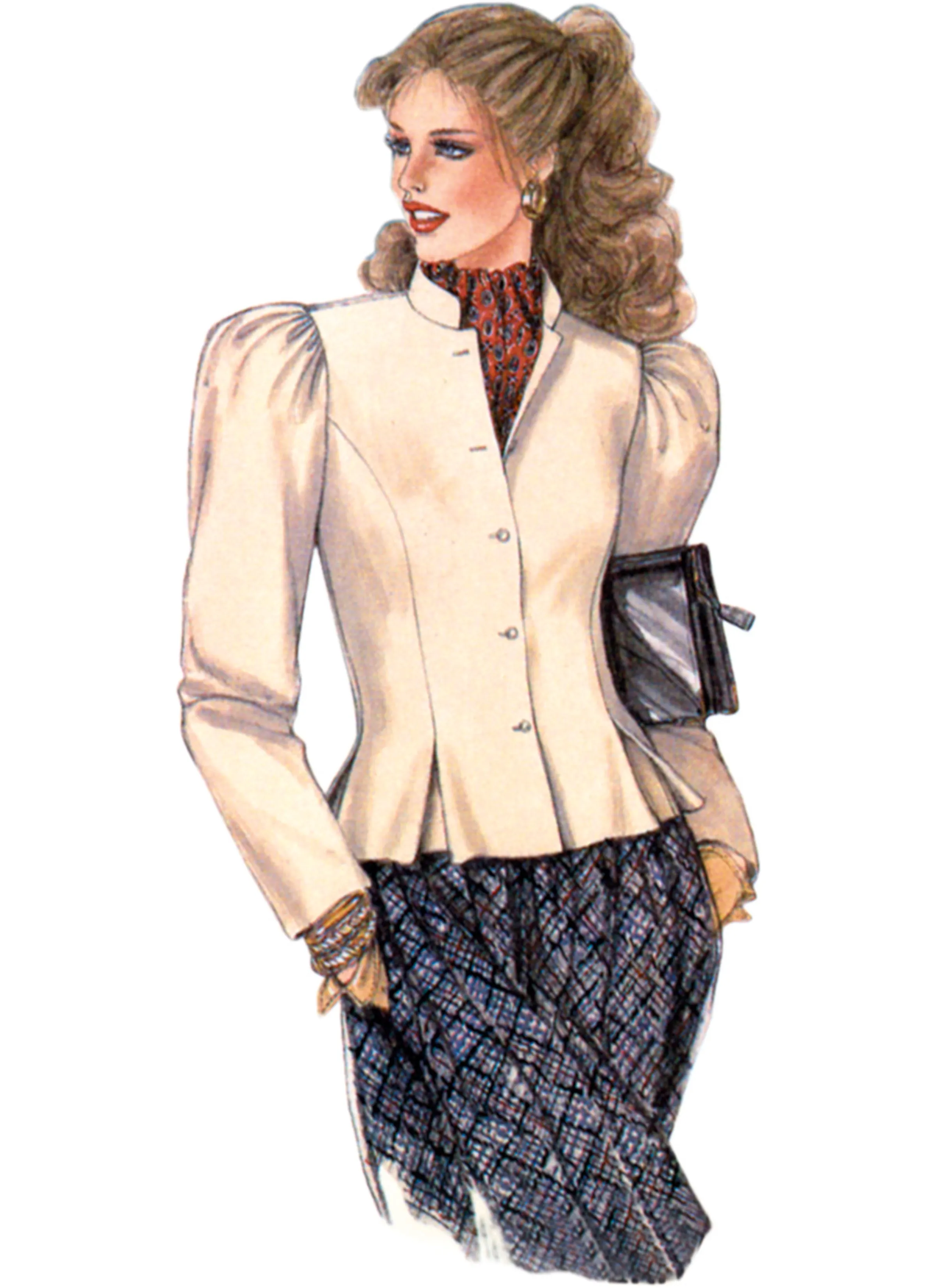 McCall's sewing pattern 8540 Eighties Top and Skirt by Laura Ashley