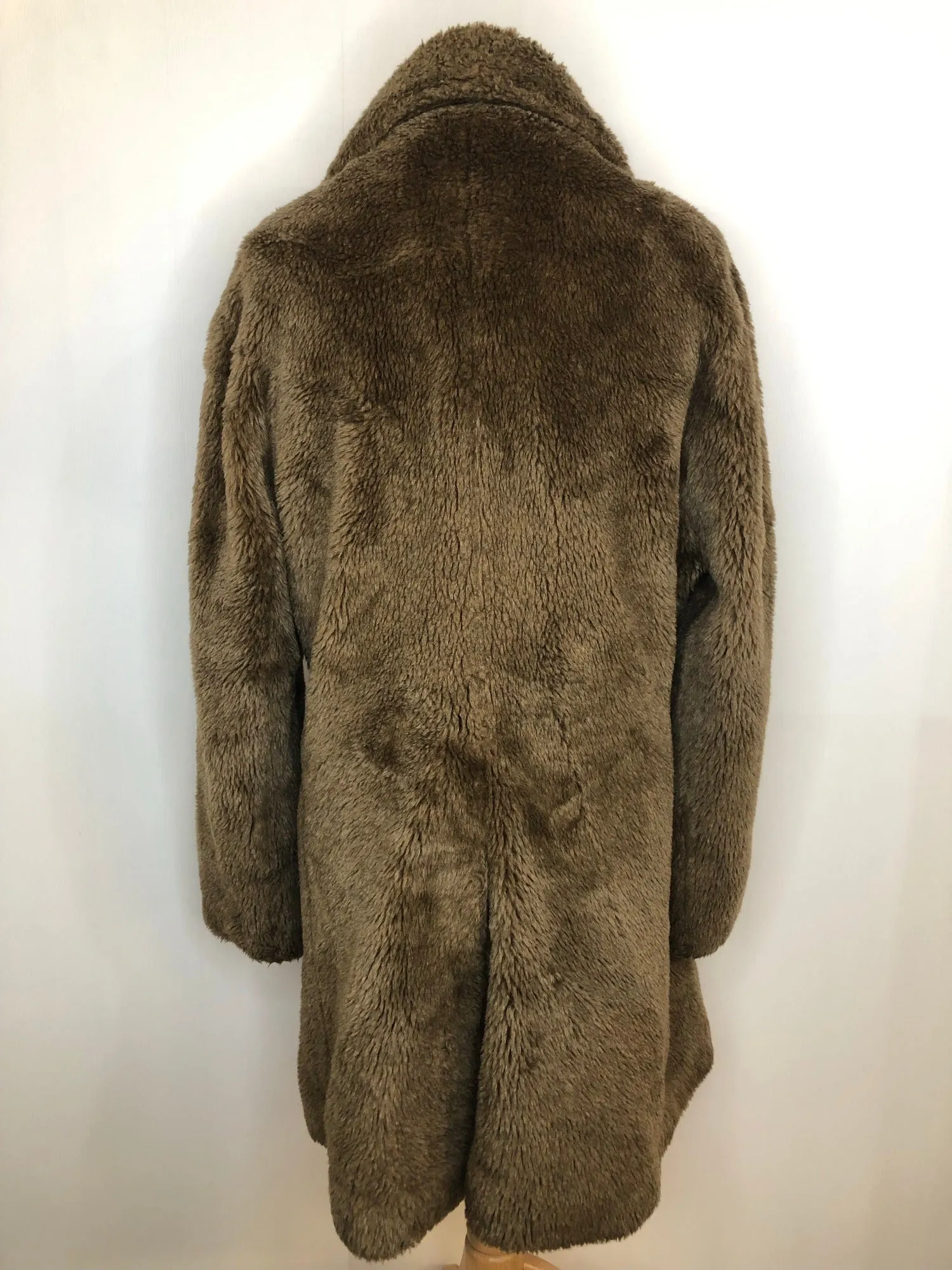 Mens 1970s Double Breasted Teddy Coat by Burton - Size L