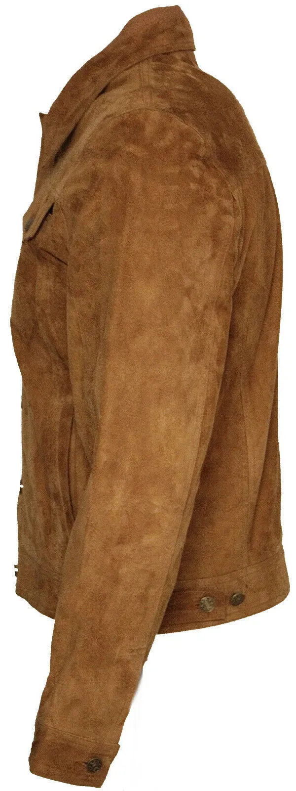 Men's Brown Genuine Cowhide Suede Leather Jacket