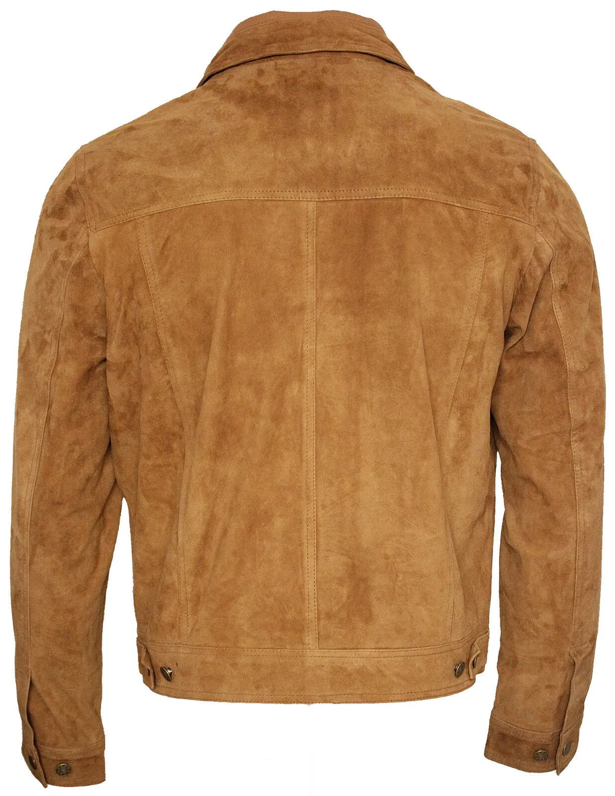 Men's Brown Genuine Cowhide Suede Leather Jacket