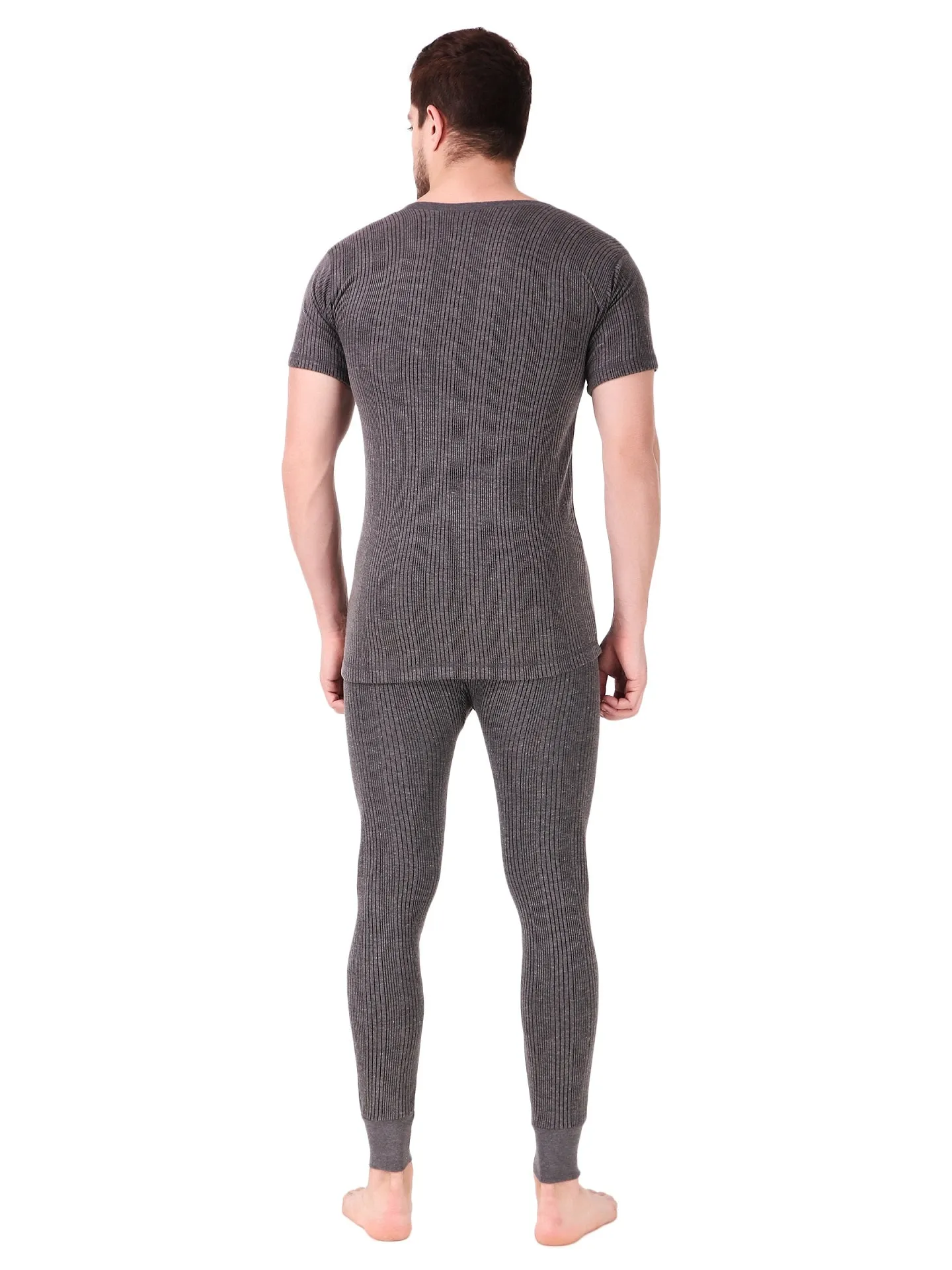 MEN'S HALF SLEEVES COTTON THERMAL SET ( V-NECK VEST AND TROUSER)