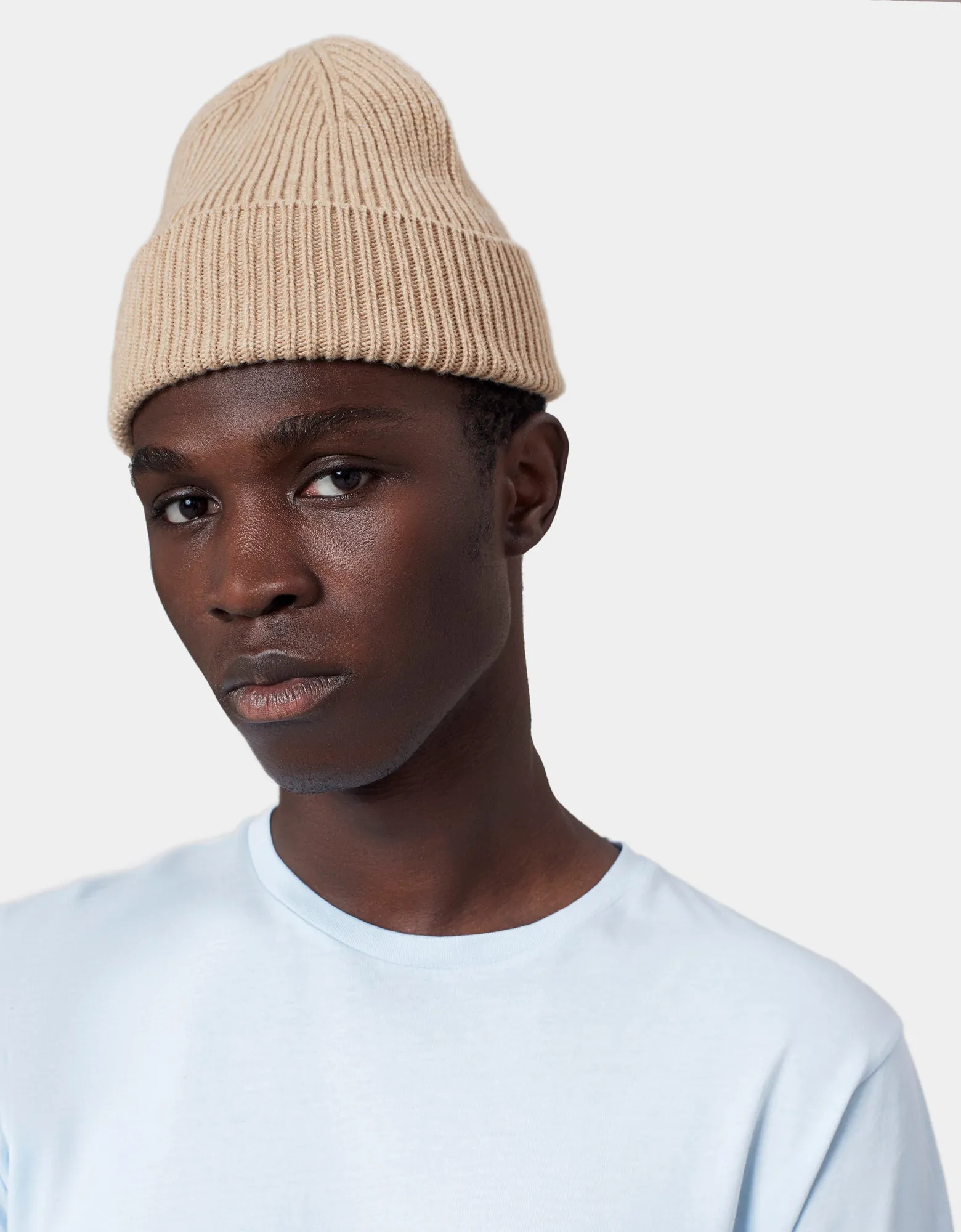Merino Wool Beanie - Sahara Camel